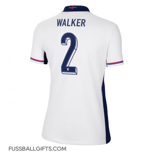 England Kyle Walker #2 Fußballbekleidung Heimtrikot Damen EM 2024 Kurzarm